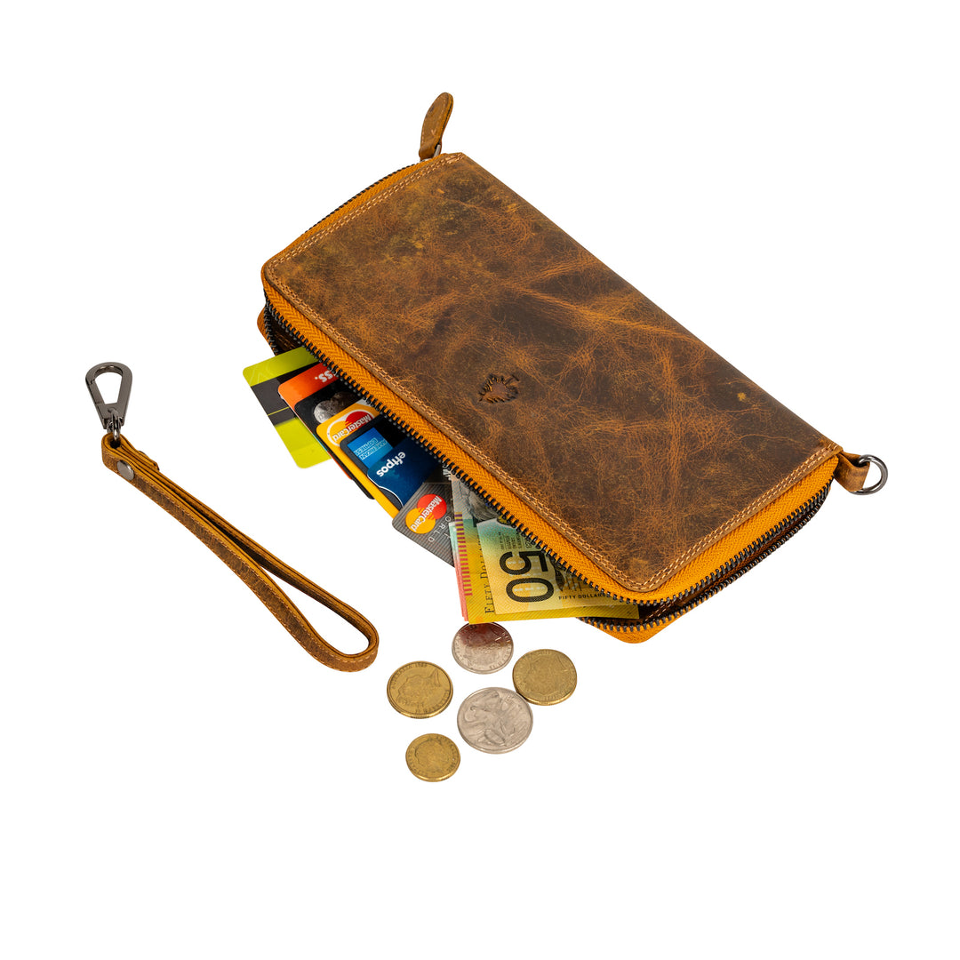 Leather Wallet GW2282 Camel - Greenwood Leather