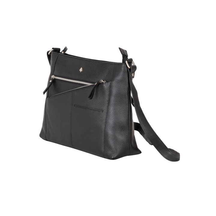 Willow Leather Crossbody Bag – Classic Black