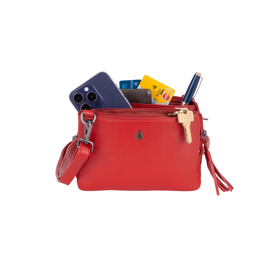 Leather Shoulder Bag Ruby - Greenwood Leather