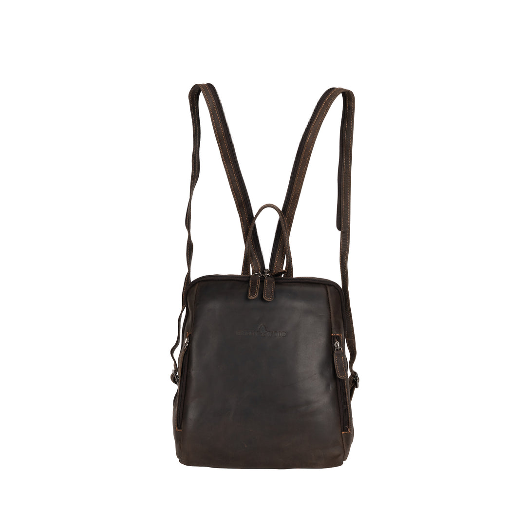 Leather Backpack Brown - Anna - Greenwood Leather