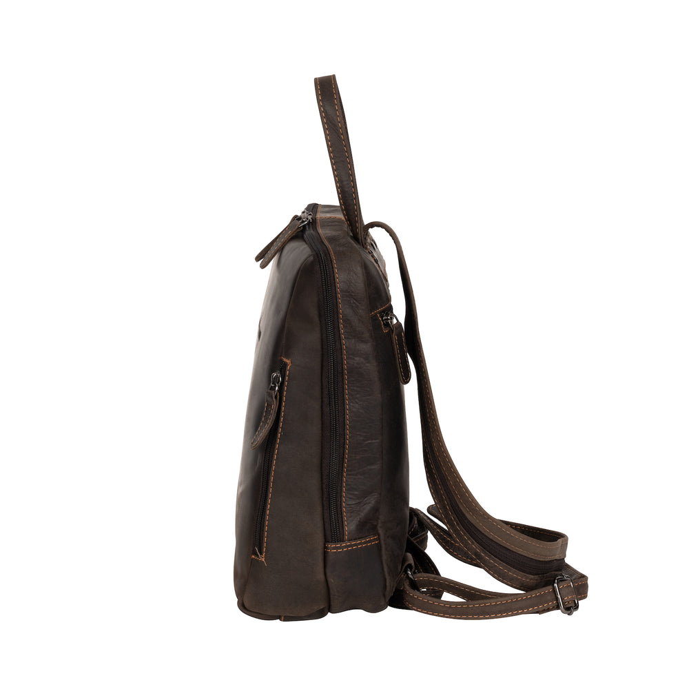 Leather Backpack Brown - Anna - Greenwood Leather