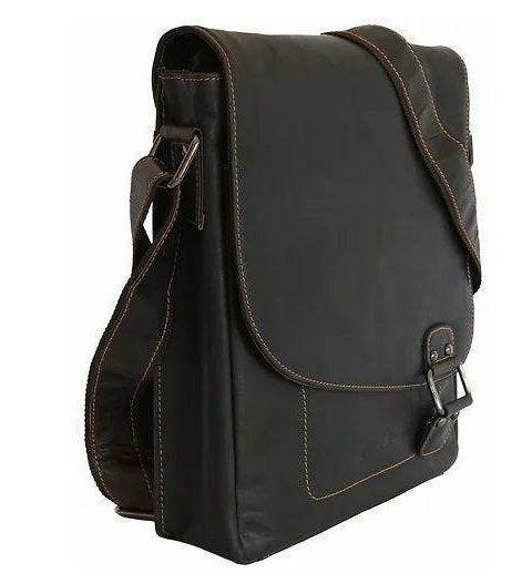 Leather Shoulder Bag Quebec - Brown