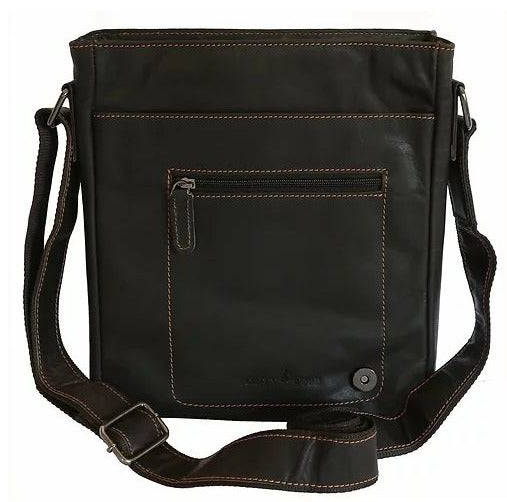 Leather Shoulder Bag Quebec - Brown