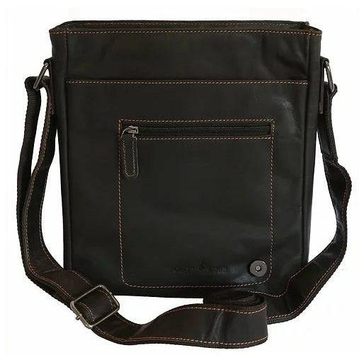 Leather Shoulder Bag Quebec - Brown - Greenwood Leather