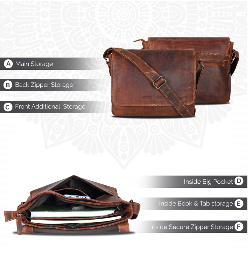 Smart Messenger Mini Steven 11" - Sandal - Greenwood Leather