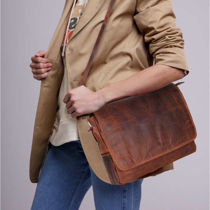 Smart Messenger Mini Steven 11" - Sandal - Greenwood Leather