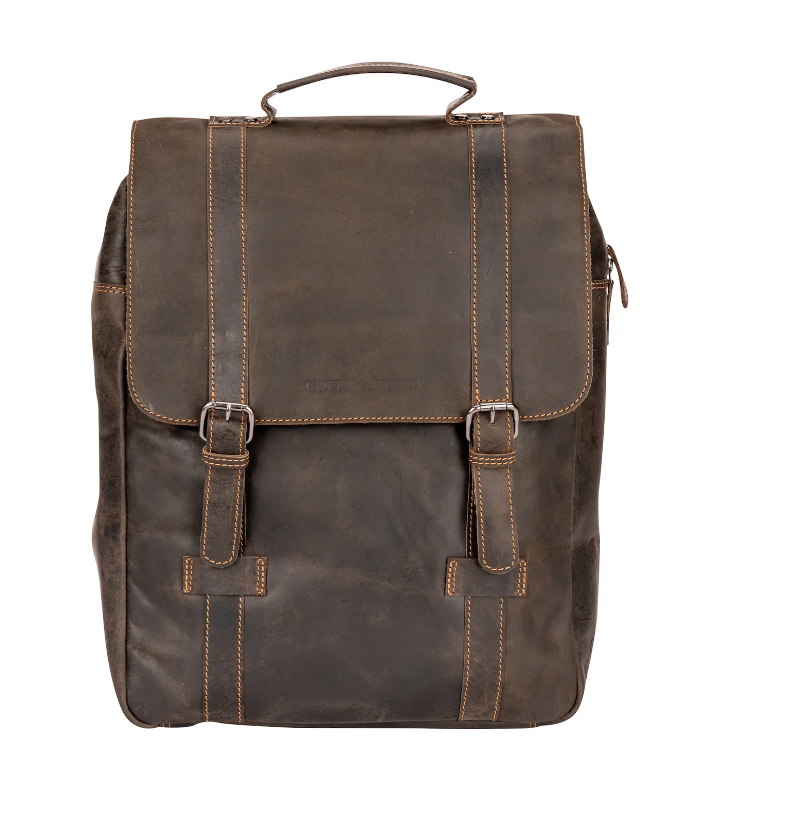 Leather Laptop Backpack Melbourne Brown - Greenwood Leather