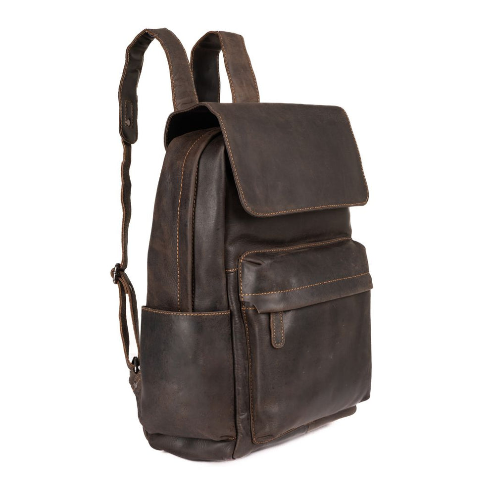 Leather Vintage Backpack Scott Brown - Unisex - Greenwood Leather