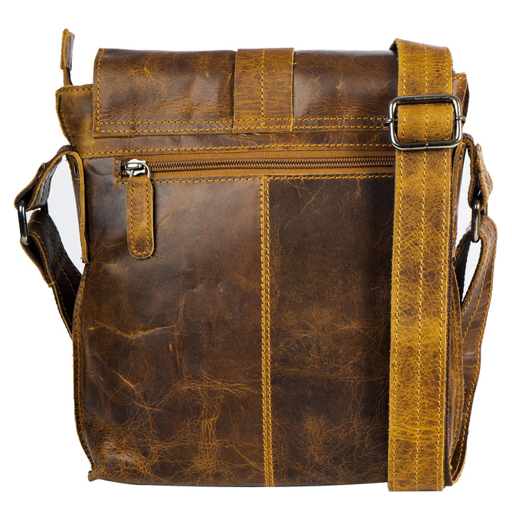 Mini Messenger Bag Henrik - Unisex - Camel - Greenwood Leather