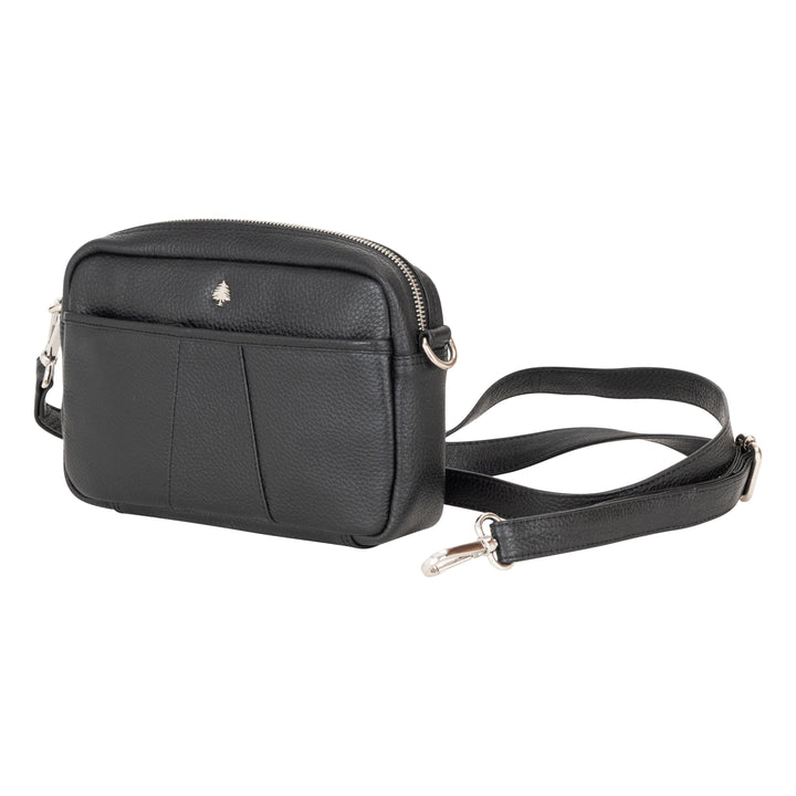 Elora Mini Crossbody – Black Leather Bag