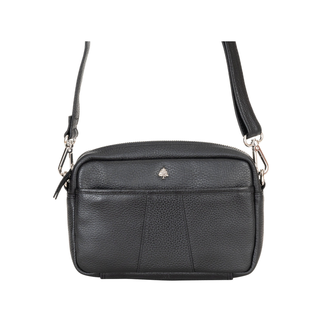 Elora Mini Crossbody – Black Leather Bag