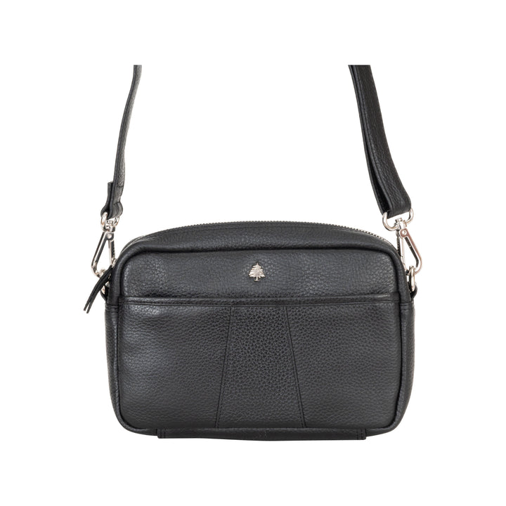 Elora Mini Crossbody – Black Leather Bag