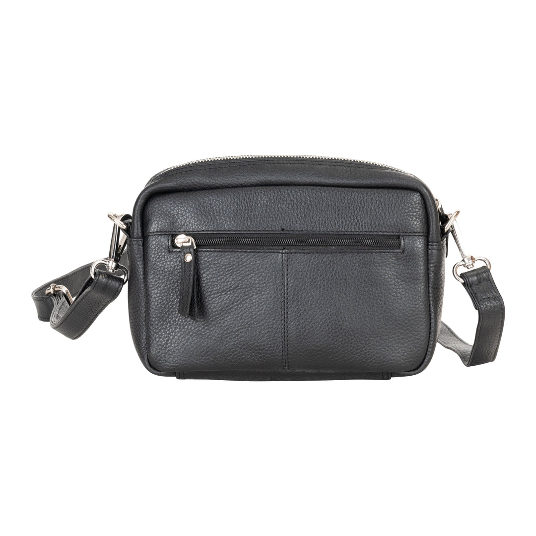 Elora Mini Crossbody – Black Leather Bag