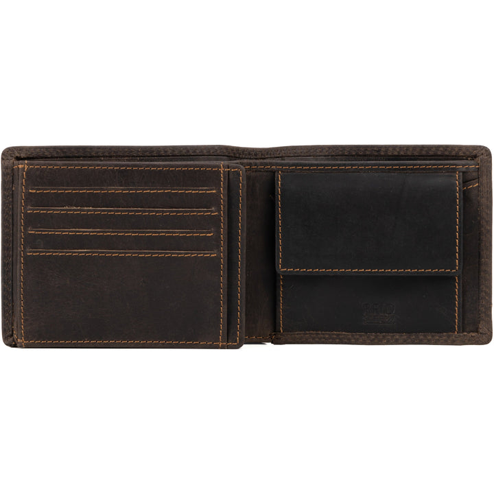 Leather Mens Wallet Hart Brown - Greenwood Leather