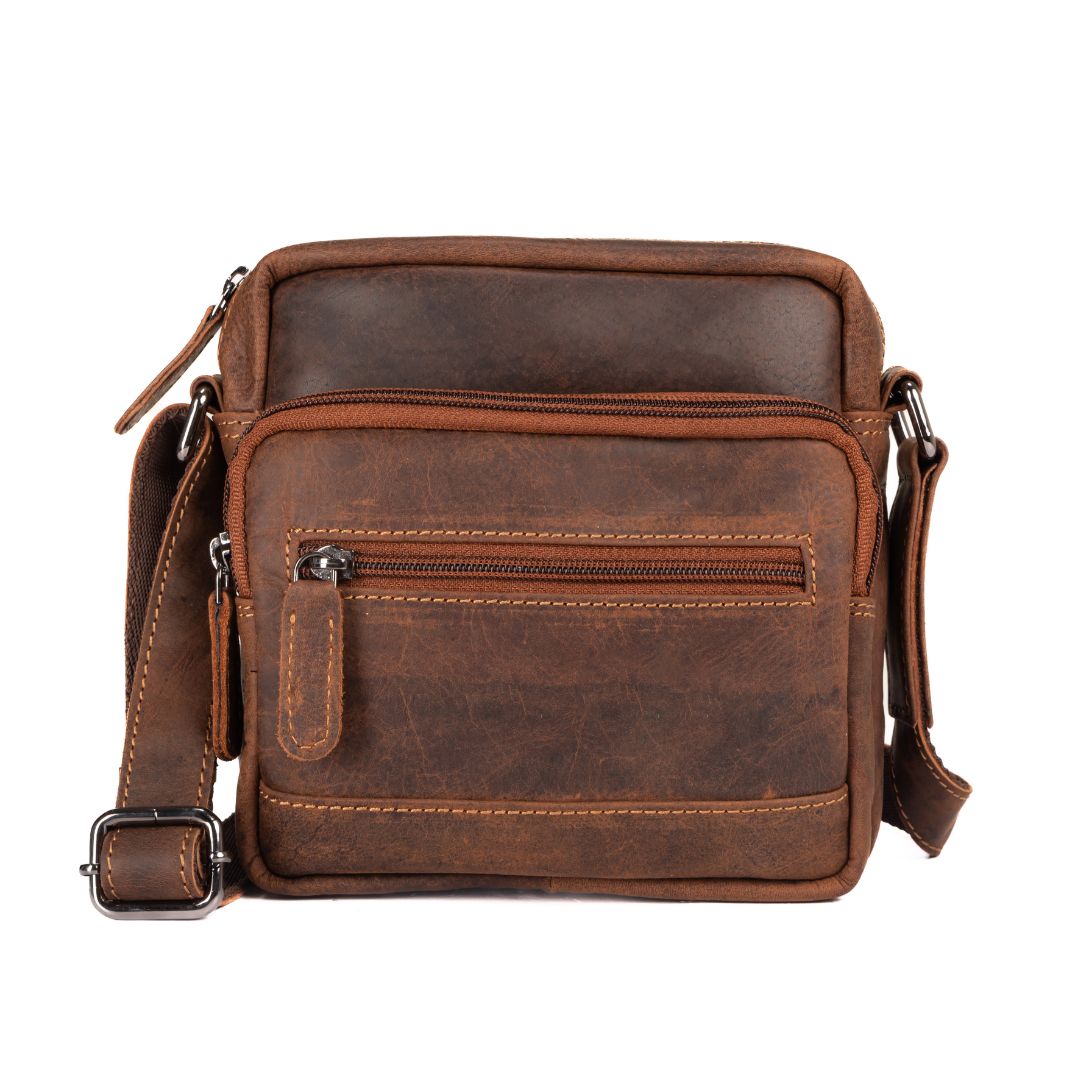 Leather Shoulder Bag Oliver - Sandal - Greenwood Leather