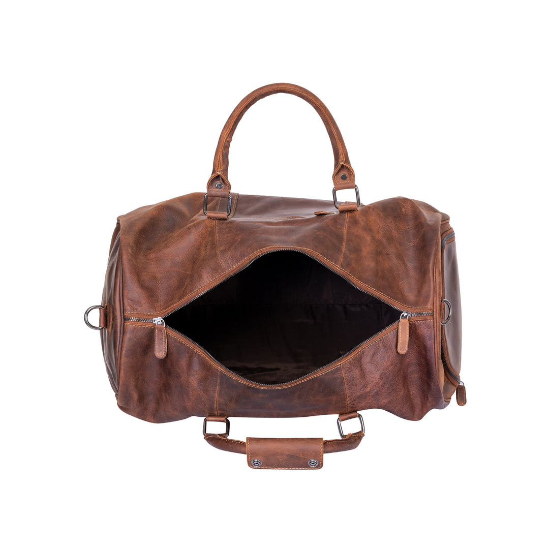 Leather Overnight Bag Milan - Rugged Leather - Sandal - Greenwood Leather