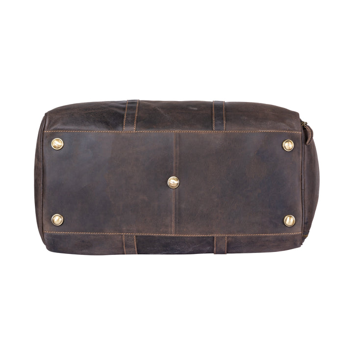 Leather Overnight Bag Milan - Rugged Leather - Brown - Greenwood Leather