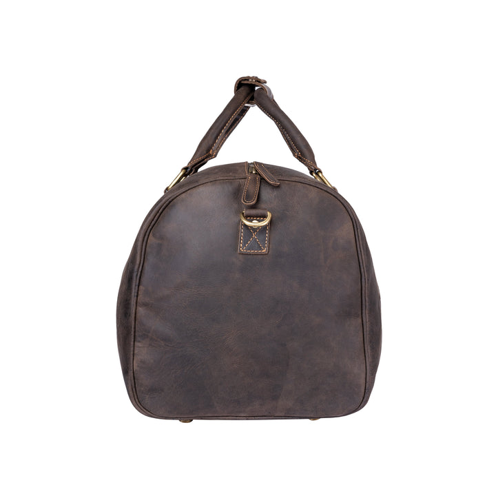 Leather Overnight Bag Milan - Rugged Leather - Brown - Greenwood Leather