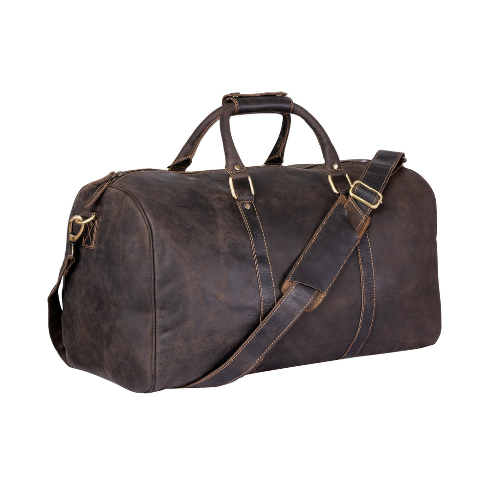 Leather Overnight Bag Milan - Rugged Leather - Brown - Greenwood Leather