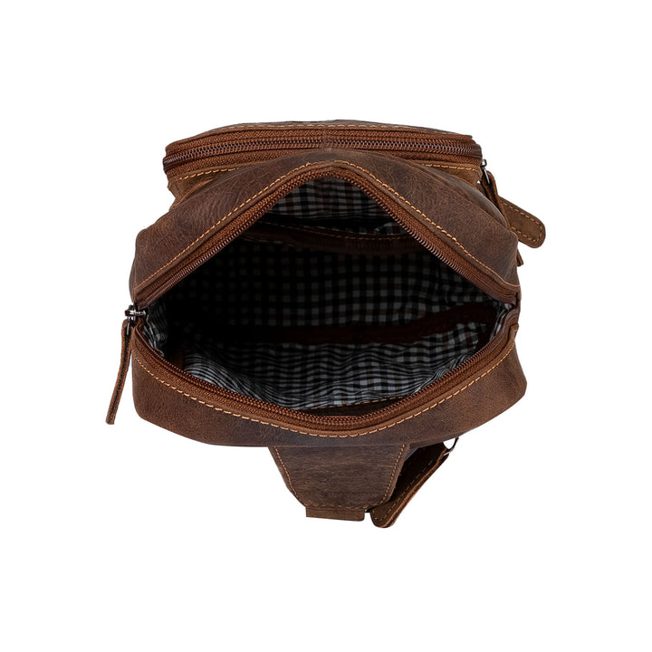Leather Crossbody Bag Hamilton - Sandal - Greenwood Leather