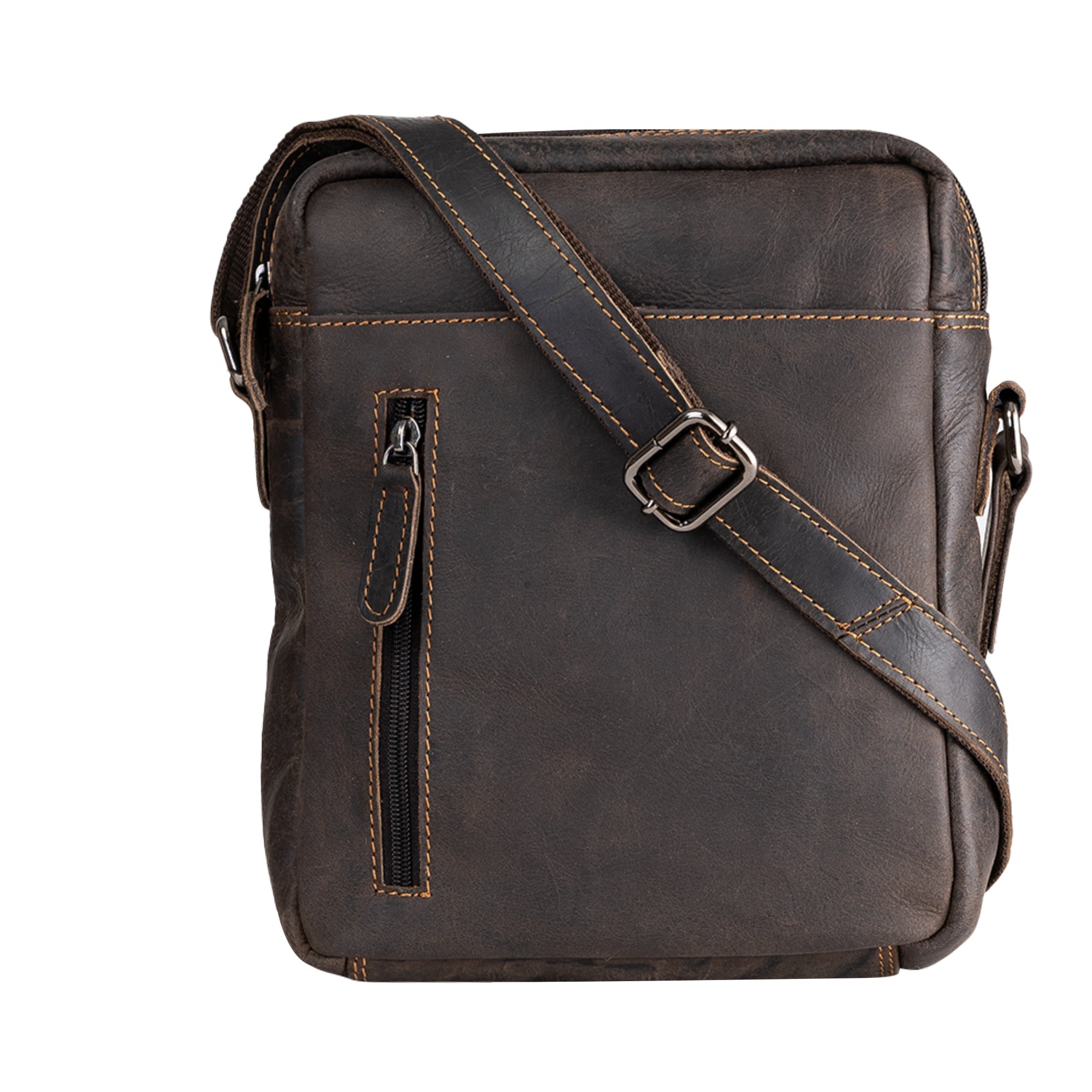 Leather Shoulder bag Dallas - Unisex Brown