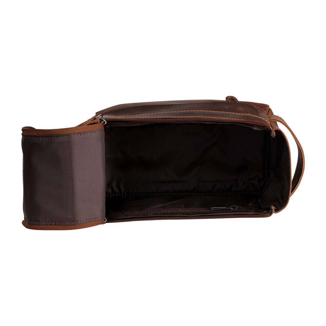 Leather Travel Wash Bag Calgary Sandal - Greenwood Leather