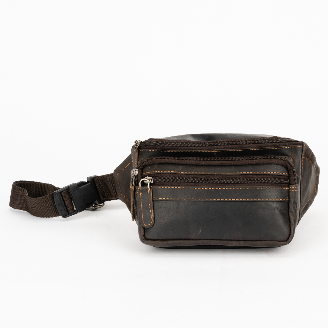 Leather Bum Bag Brown Halifax - Greenwood Leather