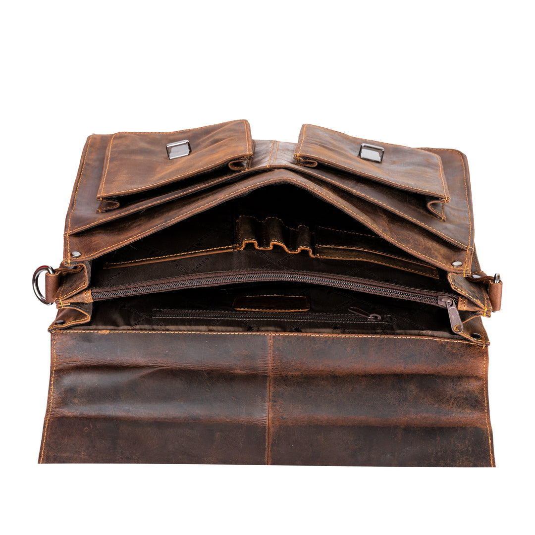 Duo Convertible Backpack Briefcase - Newcastle - Greenwood Leather