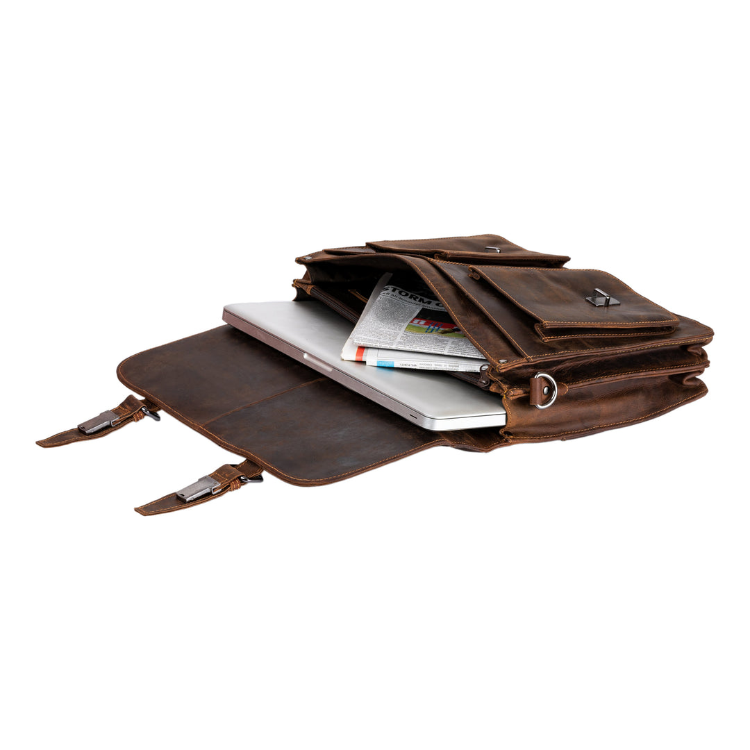 Duo Convertible Backpack Briefcase - Newcastle - Greenwood Leather