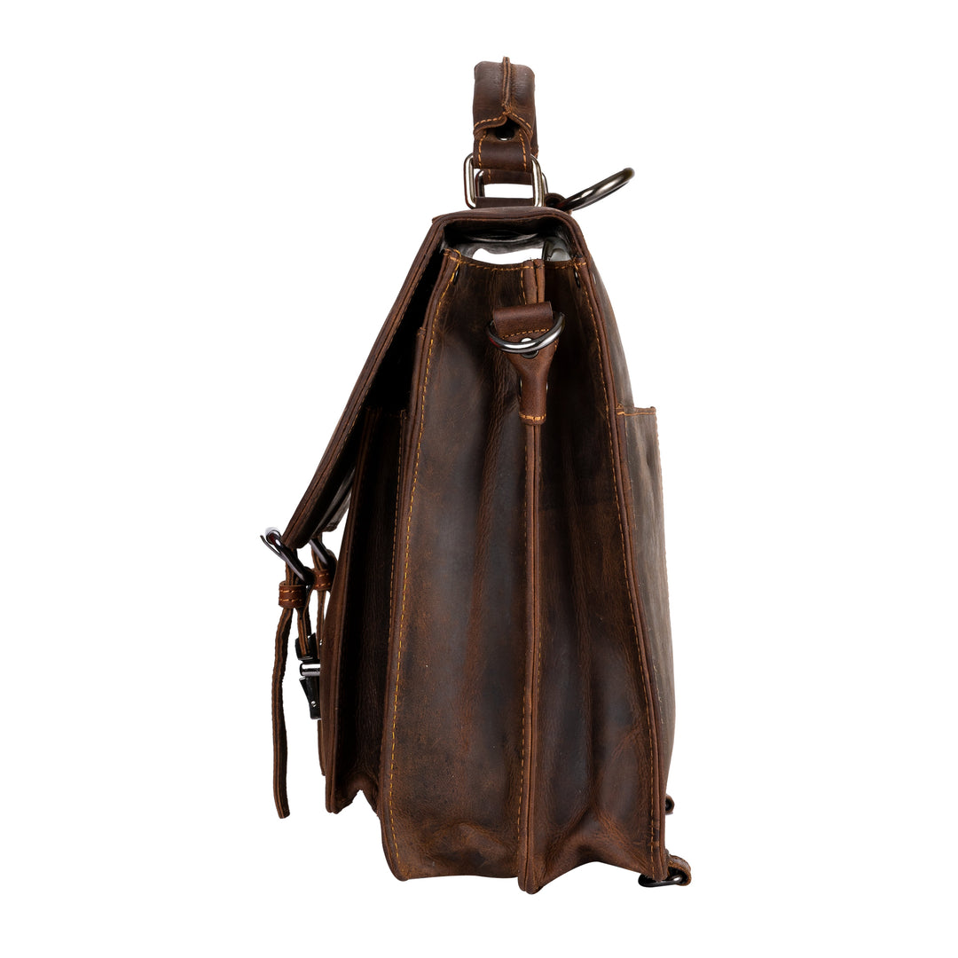 Duo Convertible Backpack Briefcase - Newcastle - Greenwood Leather