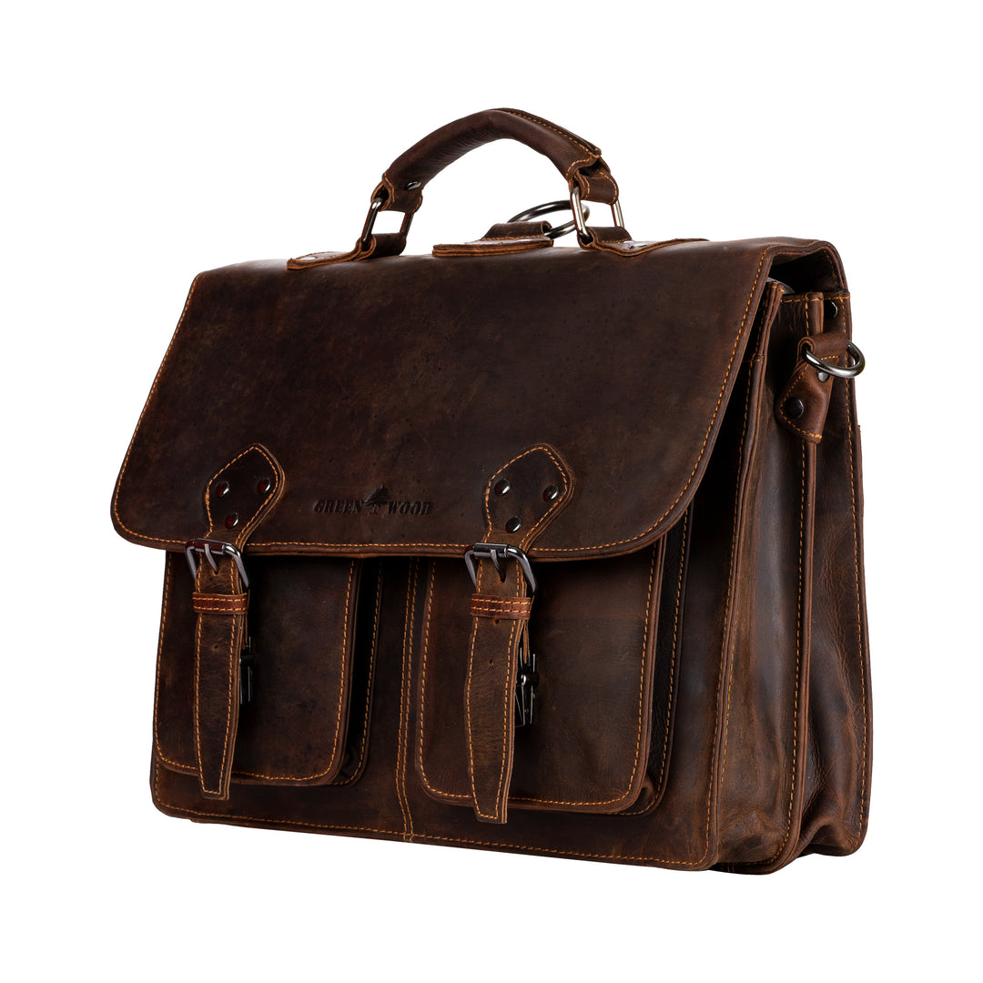 Duo Convertible Backpack Briefcase - Newcastle - Greenwood Leather