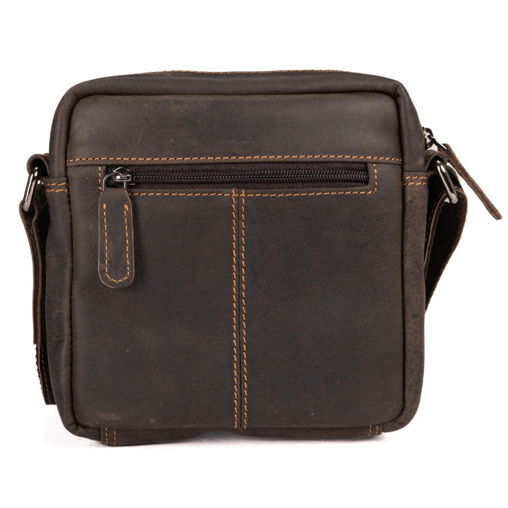 Leather Shoulder Bag Oliver- Brown - Greenwood Leather