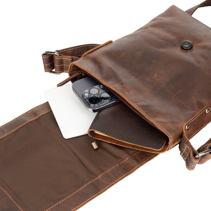 Mini Messenger Bag Henrik - Unisex - Sandel - Greenwood Leather
