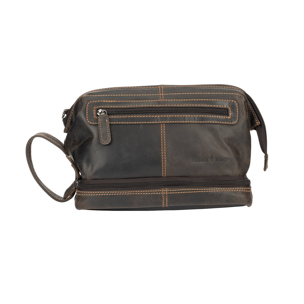 Leather Toiletry Bag Napier - Brown - Greenwood Leather
