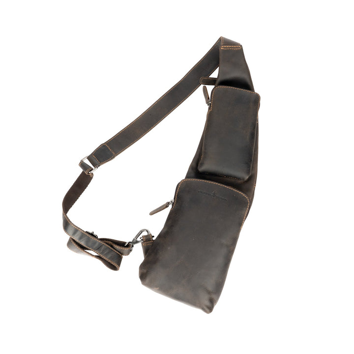 Leather Crossbody Bag Brown - Harley - Greenwood Leather