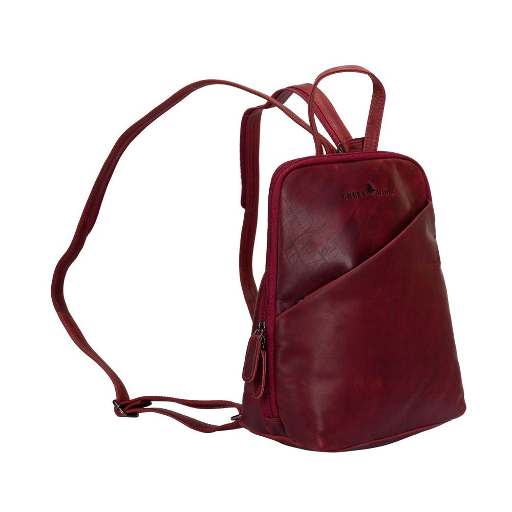 Leather Women's Backpack Claire - Rosewood - Greenwood Leather