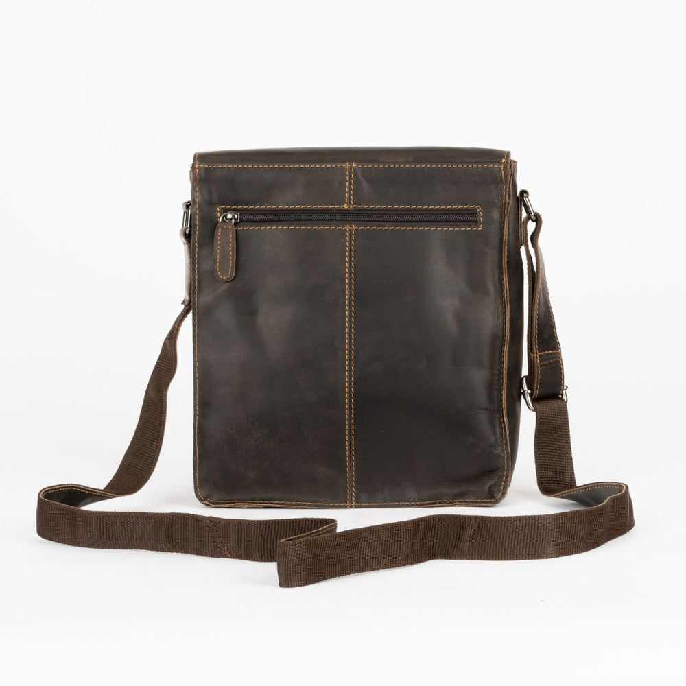 Leather Shoulder Bag Rowville - Brown - Greenwood Leather
