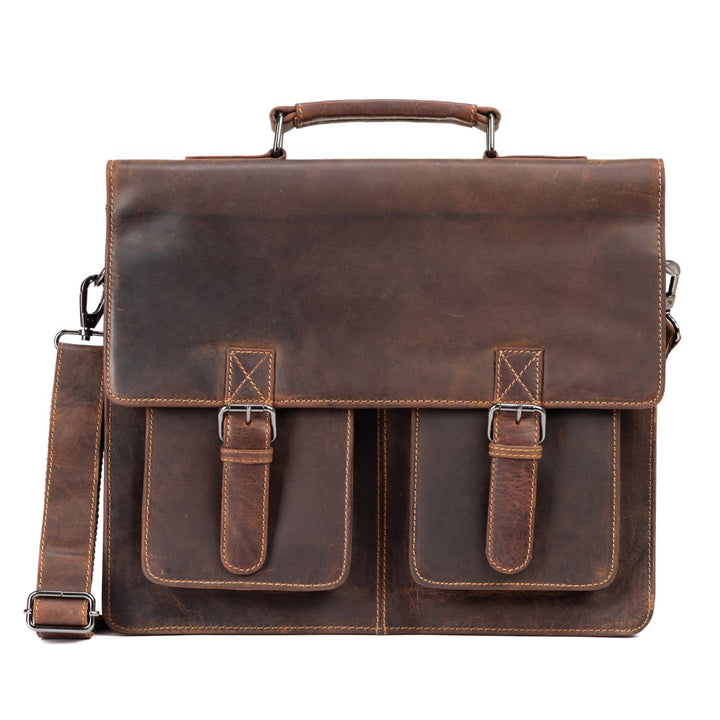 Gerhard 15,6 " Laptop Bag/Briefcase - Sandal - Greenwood Leather