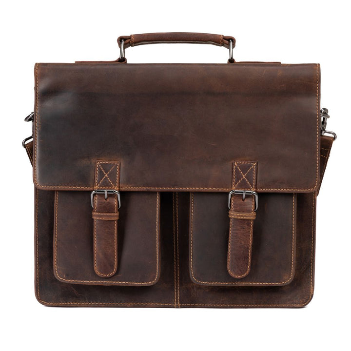 Gerhard 15,6 " Laptop Bag/Briefcase - Sandal - Greenwood Leather