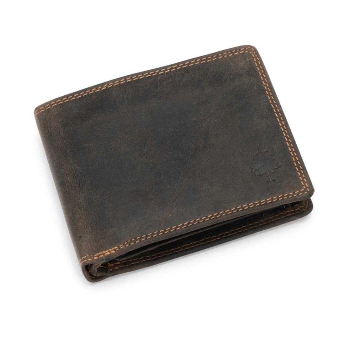 Leather Wallet George - Brown - Greenwood Leather