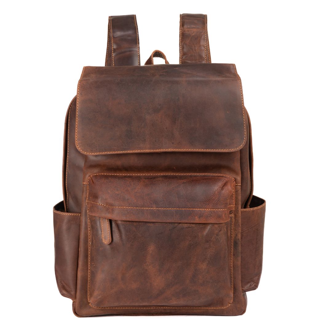 Leather Vintage Backpack Scott Sandal - Unisex - Greenwood Leather