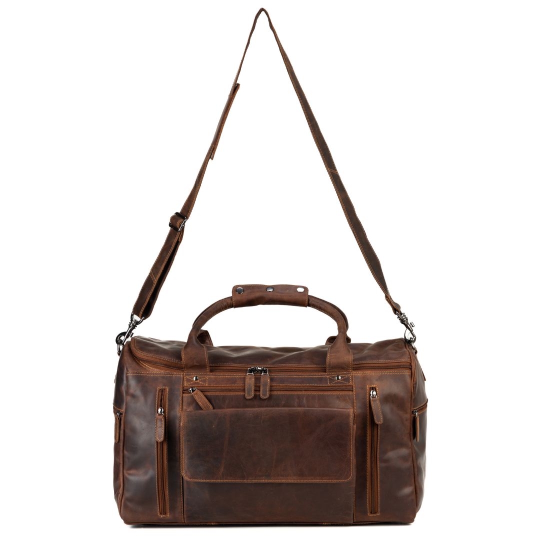 Leather Travel Bag Large Sandal Regina - Vintage Look - Greenwood Leather
