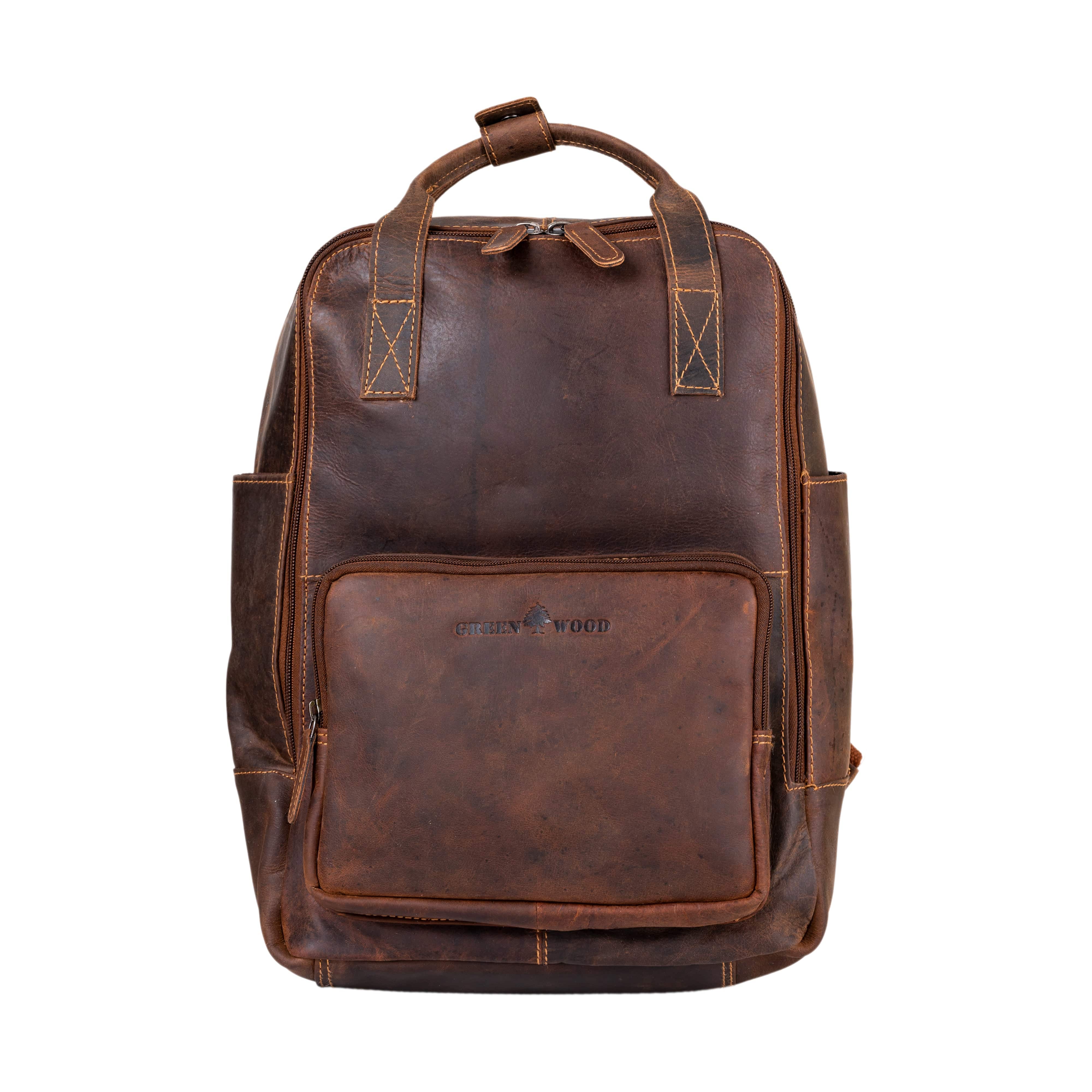 brown leather backpack canada Linea 1990 This handmade Adventure Backpack Buffalo Leather Backpack with Compartments