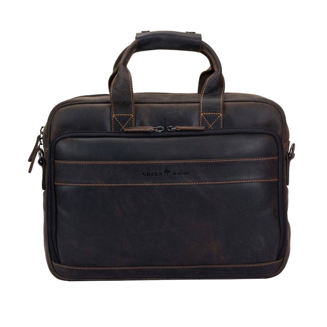 The Apollo Briefcase Brown - Greenwood Leather
