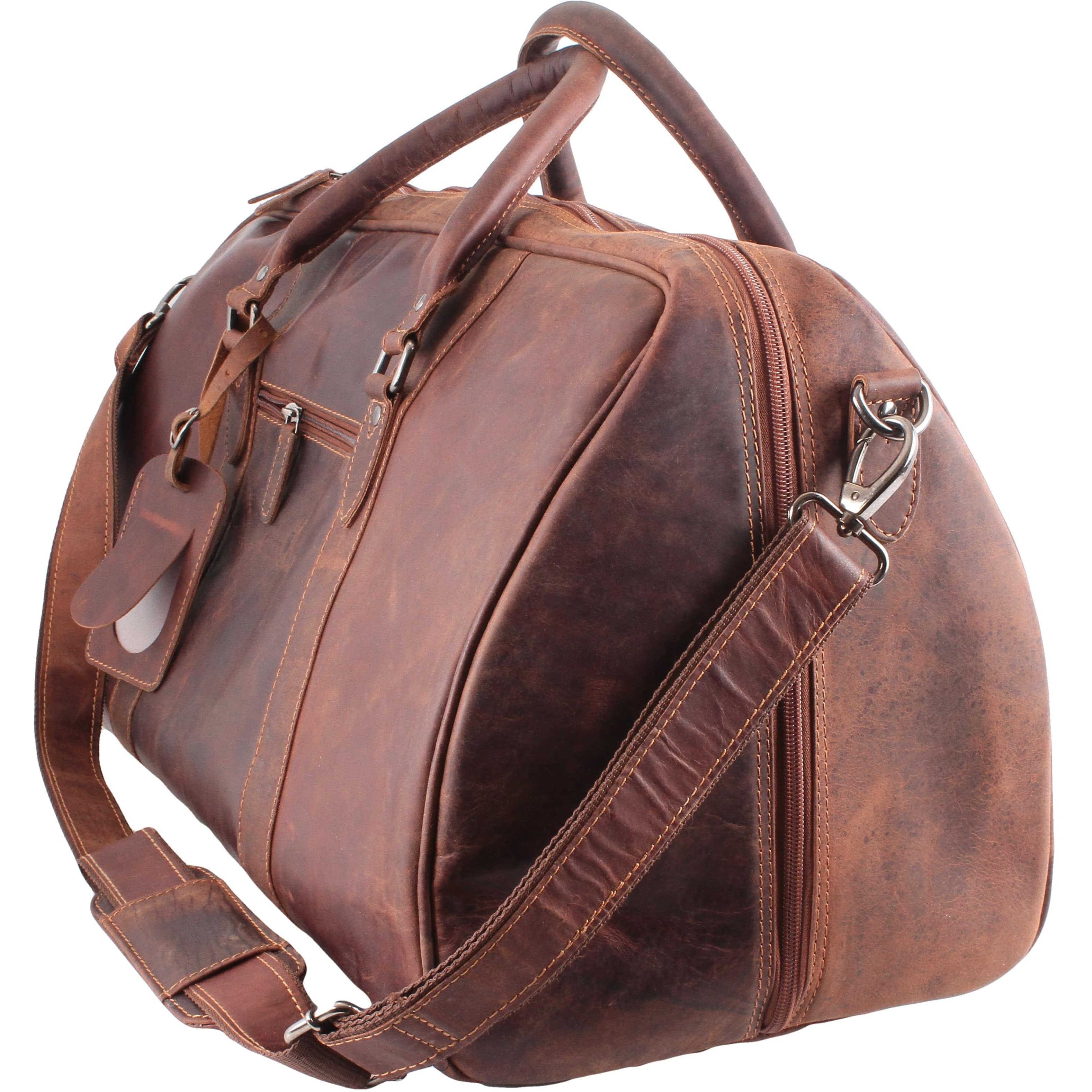 Leather Overnight Travel Bag — Victoria GW12795