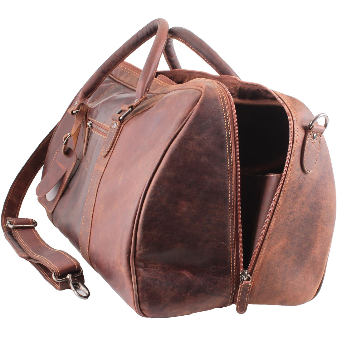 Leather Overnight Travel Bag Victoria - Sandal - Greenwood Leather