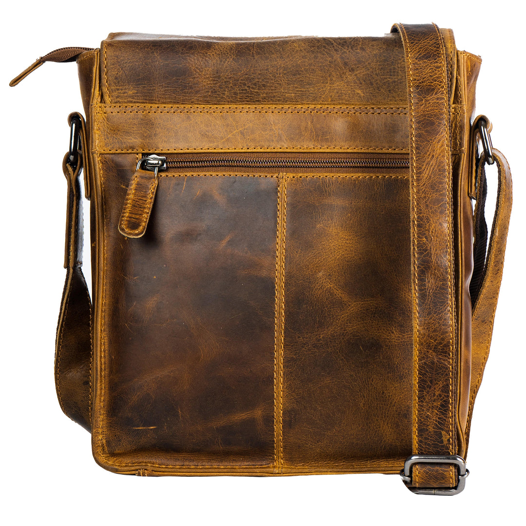 Leather Shoulder Bag Camel - Toronto - Greenwood Leather