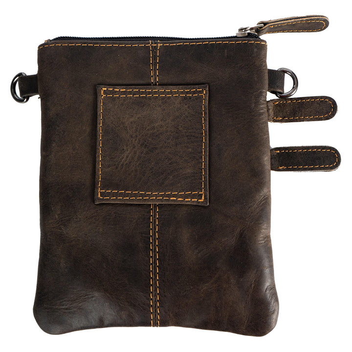 Leather Sling Bag Kempsey - Sandel, Brown - Greenwood Leather