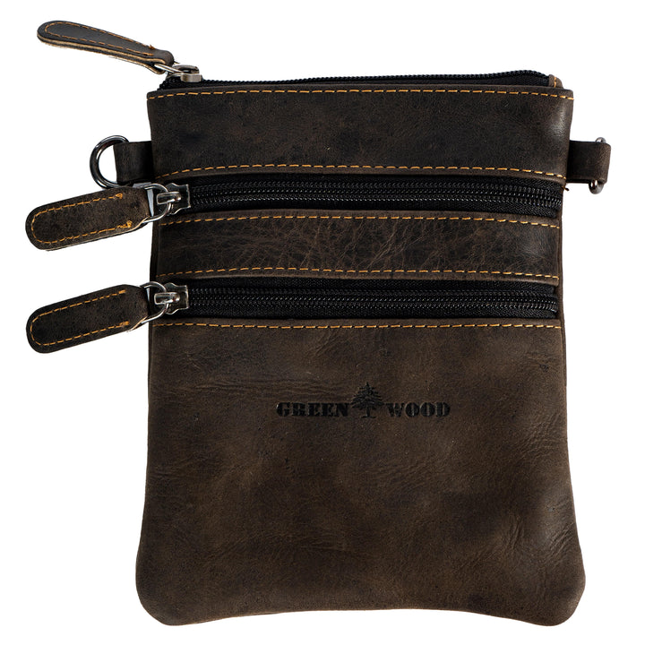 Leather Sling Bag Kempsey - Sandel, Brown - Greenwood Leather